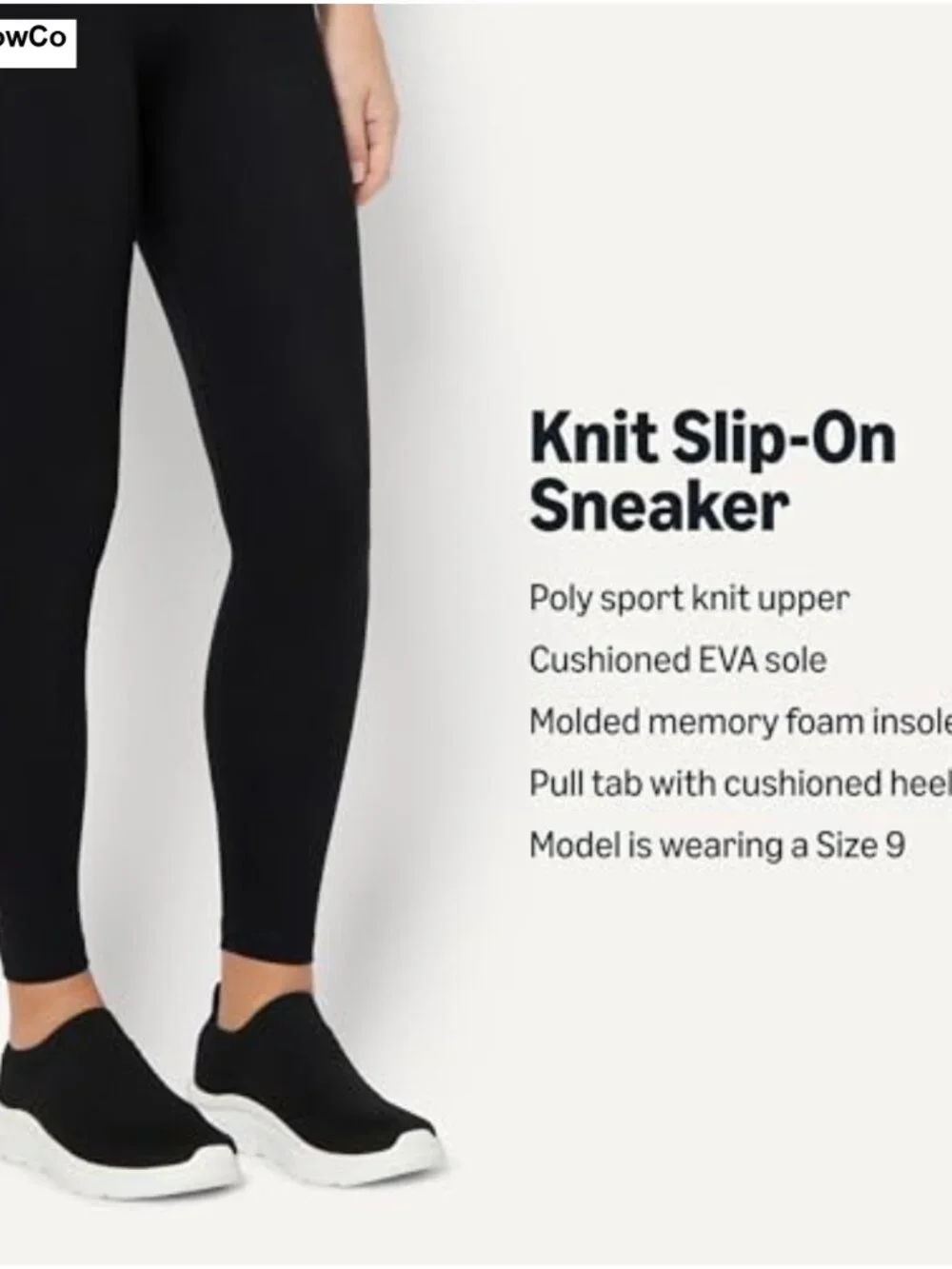 Slip-On Lightweight Knit Walking Shoes with Memory Foam Insole